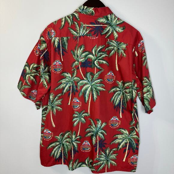 Reyn Spooner Pro Bowl 2005 Hawaiian Aloha Shirt Red Hawaii NFL Football XL - Picture 10 of 11